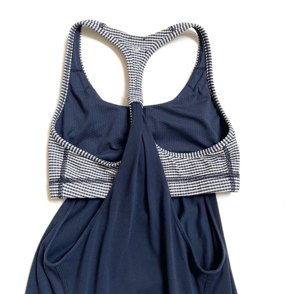 Lululemon gingham Practice Freely tank top navy - Picture 6 of 9